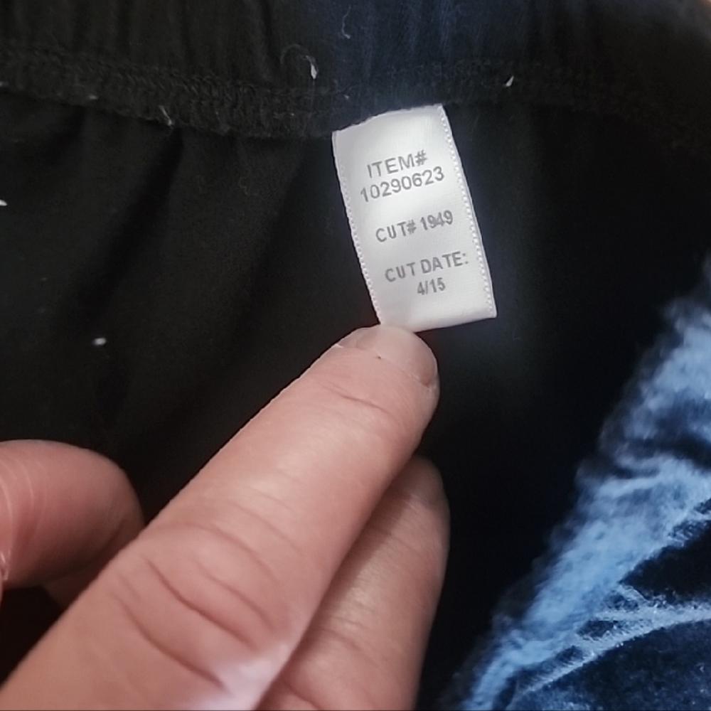 Torrid Black Cotton And Spandex Leggings with White Stripes Size 1 - Picture 3 of 14